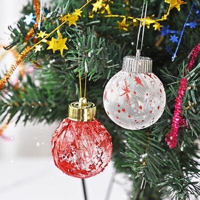 12db 6 cm-es rózsa arany karácsonyfa golyók műanyag átlátszó karácsonyi golyós díszek fa dekorációhoz Natal Navidad 2023 újév