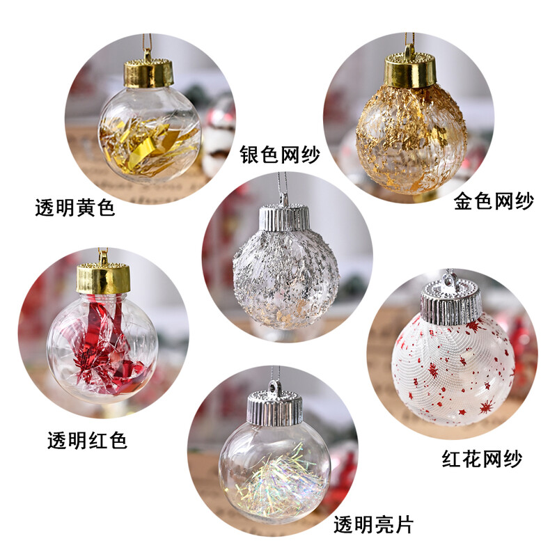 12db 6 cm-es rózsa arany karácsonyfa golyók műanyag átlátszó karácsonyi golyós díszek fa dekorációhoz Natal Navidad 2023 újév