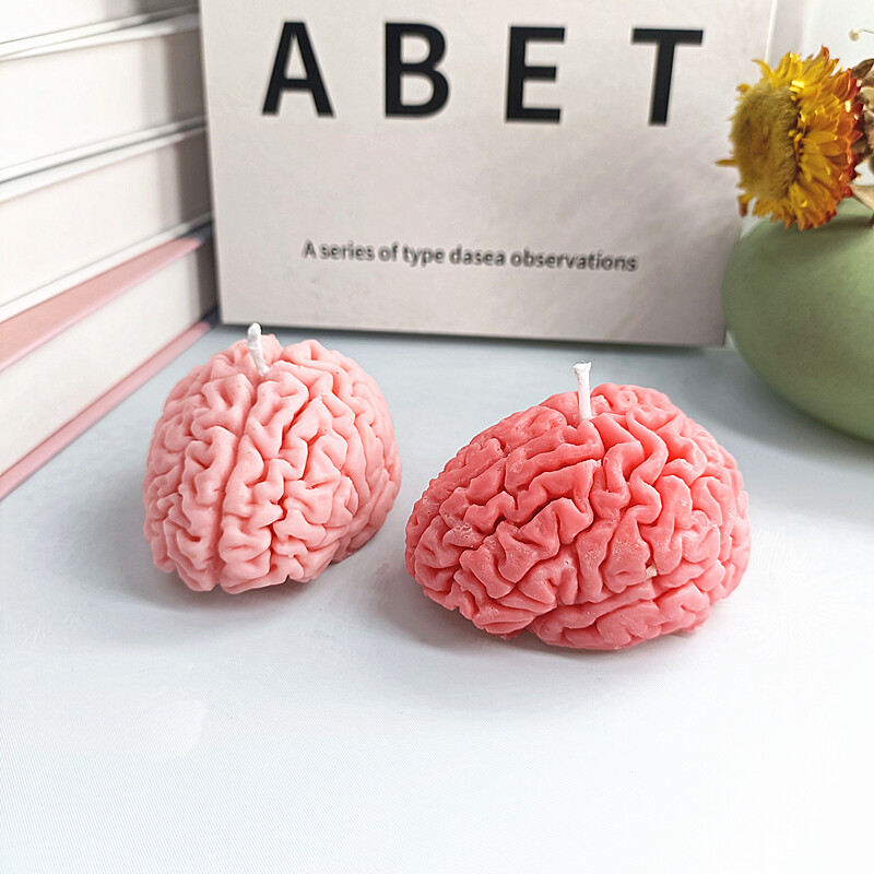 Κεριά Καλούπια σιλικόνης Τεχνητό ανθρώπινο εγκέφαλο 3D ρητίνη εποξειδική φόρμα οργάνων για διακόσμηση κέικ αποκριάτικων πάρτι Καλούπια δώρων DIY