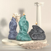 Stone Flying Dragon Candle Καλούπι σιλικόνης Μορφή γύψου Σκάλισμα Τέχνη Αρωματοθεραπεία Γύψος Διακόσμηση σπιτιού Καλούπι Δώρο Χειροποίητο