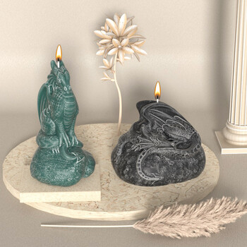 Stone Flying Dragon Candle Καλούπι σιλικόνης Μορφή γύψου Σκάλισμα Τέχνη Αρωματοθεραπεία Γύψος Διακόσμηση σπιτιού Καλούπι Δώρο Χειροποίητο