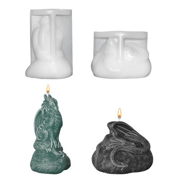 Stone Flying Dragon Candle Καλούπι σιλικόνης Μορφή γύψου Σκάλισμα Τέχνη Αρωματοθεραπεία Γύψος Διακόσμηση σπιτιού Καλούπι Δώρο Χειροποίητο