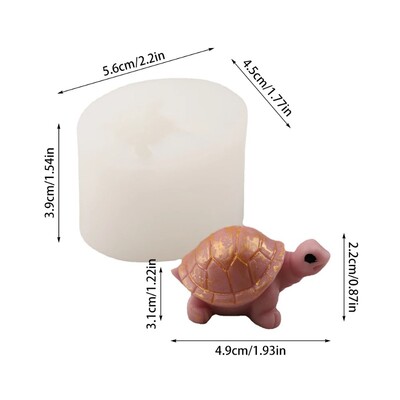 Μίνι καλούπι κεριών σιλικόνης χελώνας DIY Χαριτωμένο αρωματικό κερί χελώνας Γύψινο σαπούνι ρητίνης Εργαλείο παρασκευής Χειροποίητο καλούπι ψησίματος σοκολάτας