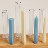 Ορθογώνια τρίγωνη μακριά ράβδος με καρφιά ράφι Κερί Πλαστικές φόρμες για κεριά Diy προμήθειες κατασκευής κεριών Φτιάξτε κερί μόνοι σας