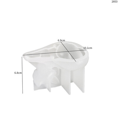 3D Fox Lumânare Mucegai Silicon DIY Animal drăguț Vulpe Aromaterapie Lumânare Mucegai Tencuială Beton Lumânare Lumânare Mucegai Decorare manuală