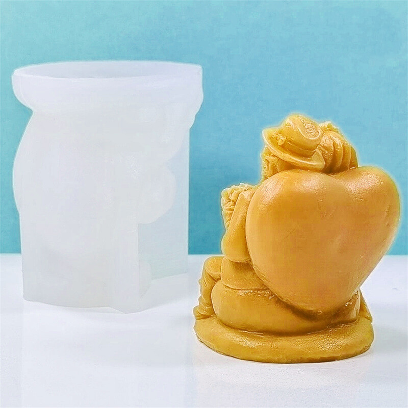 Halloween szellem pár szilikon formák barkácsolás csontváz Menyasszony és vőlegény kézműves gipsz szappangyanta gyertya formakészítés Halloween ajándék