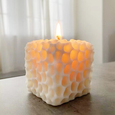 Cube Honeycomb Αρωματικό κερί Γύψος φόρμα σιλικόνης Food Grade Μους σοκολάτας 3D φόρμες σε σχήμα κύβου Δώρο γάμου Διακόσμηση σπιτιού