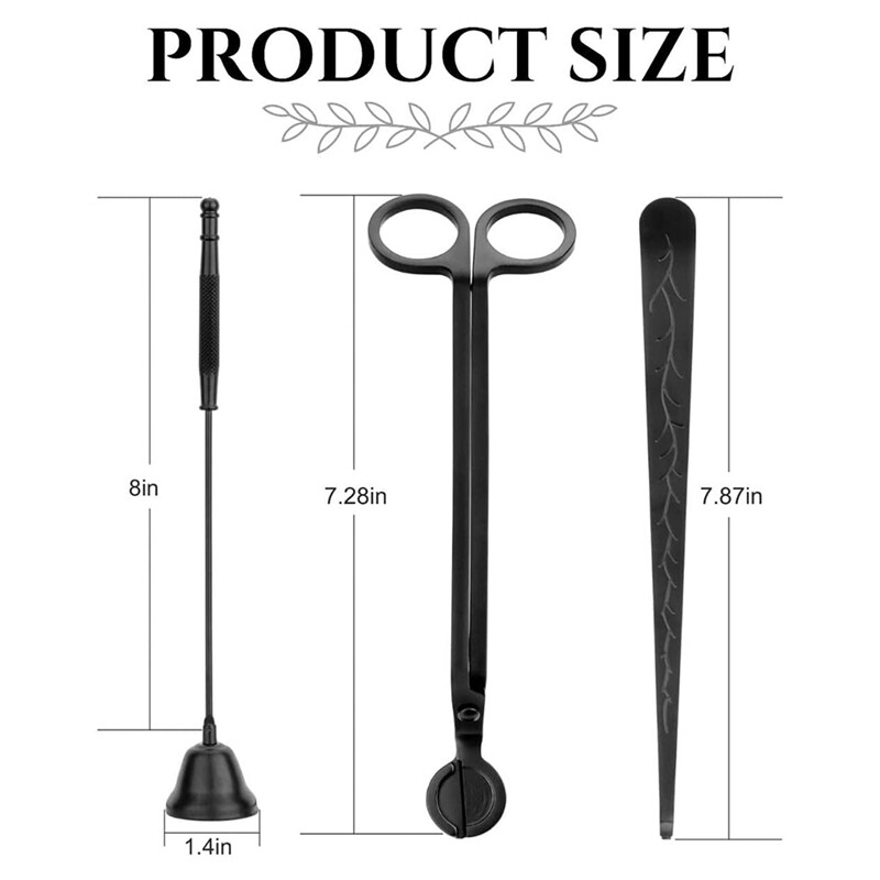 Set de accesorii pentru lumânări 3 în 1 pentru tuns fitil pentru lumânări Set de lumânări pentru îngrijirea lumânărilor