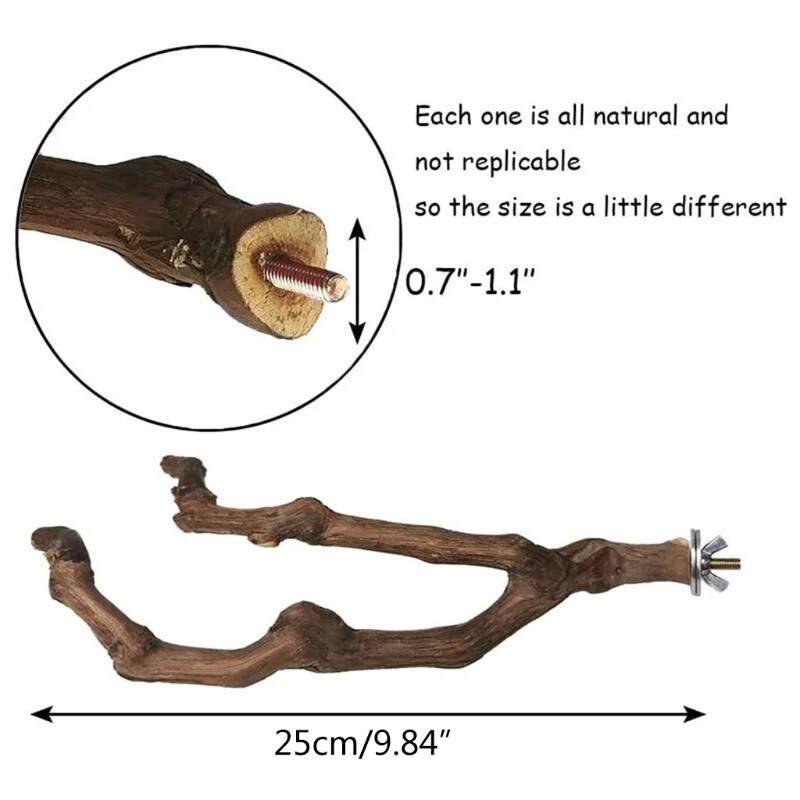Biban de păsări Stand natural Viță de vie Bare Bifurcare/Fără ramuri Cușcă Jucărie pentru papagali Perusi Cinteze Gheară de măcinat