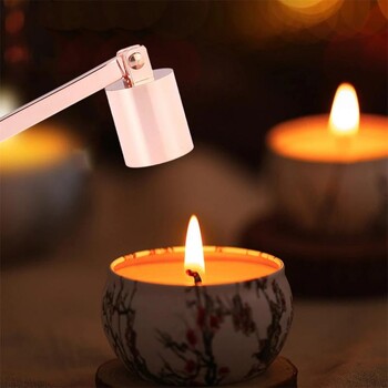 Κερί από ανοξείδωτο ατσάλι Home Long Handle Candle Snuffer Retro Διακοσμητικό κερί Aromatherapy Candle Shade