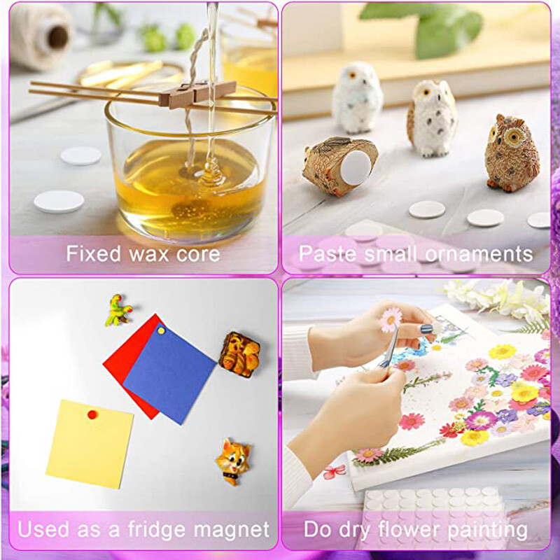 100 gab. Balta vaska serdes divpusēja līme, abpusējas līmes uzlīmes, sveču izgatavošanas piederumi, vaska serdes fiksētās uzlīmes