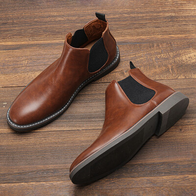 40-46 Férfi Chelsea Boots márka Retro Kényelmes divatos férfi csizma