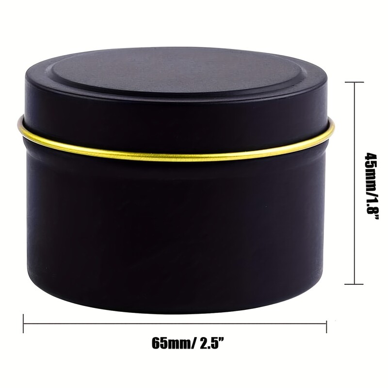 12 borcane pentru lumânări, 4 oz, containere pentru lumânări pentru bricolaj, artizanat, depozitare și cadou de sărbători, auriu/argintiu/negru (opțional)