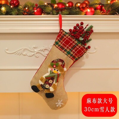 2024 Domov Vianočné ozdoby Santa Claus Snehuliak Los Darčekové ponožky Darčeková taška Ozdoby na vianočný stromček Čižmy Detské balenie