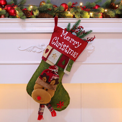 2024 Domov Vianočné ozdoby Santa Claus Snehuliak Los Darčekové ponožky Darčeková taška Ozdoby na vianočný stromček Čižmy Detské balenie
