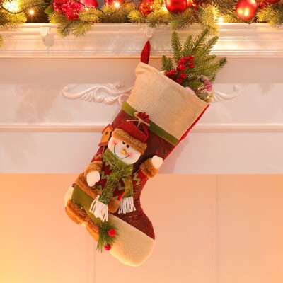 2024 Domov Vianočné ozdoby Santa Claus Snehuliak Los Darčekové ponožky Darčeková taška Ozdoby na vianočný stromček Čižmy Detské balenie