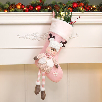 2024 Domov Vianočné ozdoby Santa Claus Snehuliak Los Darčekové ponožky Darčeková taška Ozdoby na vianočný stromček Čižmy Detské balenie