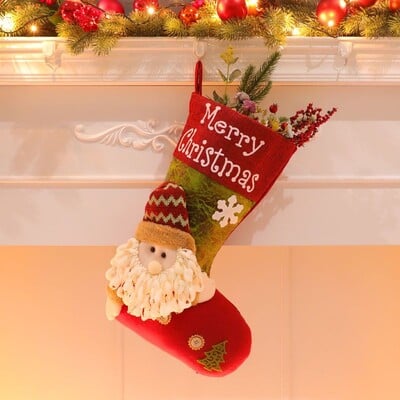 2024 Domov Vianočné ozdoby Santa Claus Snehuliak Los Darčekové ponožky Darčeková taška Ozdoby na vianočný stromček Čižmy Detské balenie