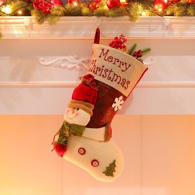 2024 Domov Vianočné ozdoby Santa Claus Snehuliak Los Darčekové ponožky Darčeková taška Ozdoby na vianočný stromček Čižmy Detské balenie