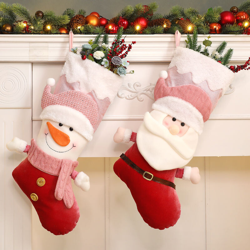2024 Domov Vianočné ozdoby Santa Claus Snehuliak Los Darčekové ponožky Darčeková taška Ozdoby na vianočný stromček Čižmy Detské balenie