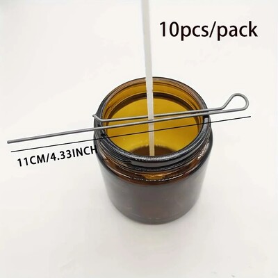 5/10 ks 4,3-palcové držiaky na sviečky s klipom na knôt, držiaky z nehrdzavejúcej ocele na výrobu sviečok, kovové centrovacie zariadenie na knôt, nástroje