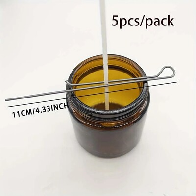 5/10 ks 4,3-palcové držiaky na sviečky s klipom na knôt, držiaky z nehrdzavejúcej ocele na výrobu sviečok, kovové centrovacie zariadenie na knôt, nástroje