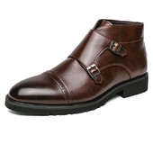 Rochie retro 2023 Cizme pentru bărbați Cizme Chelsea cu curele cu cataramă pentru bărbați Cizme formale de afaceri pentru bărbați Cizme elegante sociale pentru bărbați