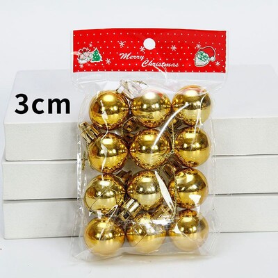 24 buc 3 cm bile de Crăciun ornamente pentru pomul de Crăciun bile bile colorate din plastic pentru decorațiuni pentru petrecerea de sărbători de Crăciun 2023