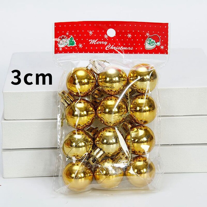 24 buc 3 cm bile de Crăciun ornamente pentru pomul de Crăciun bile bile colorate din plastic pentru decorațiuni pentru petrecerea de sărbători de Crăciun 2023