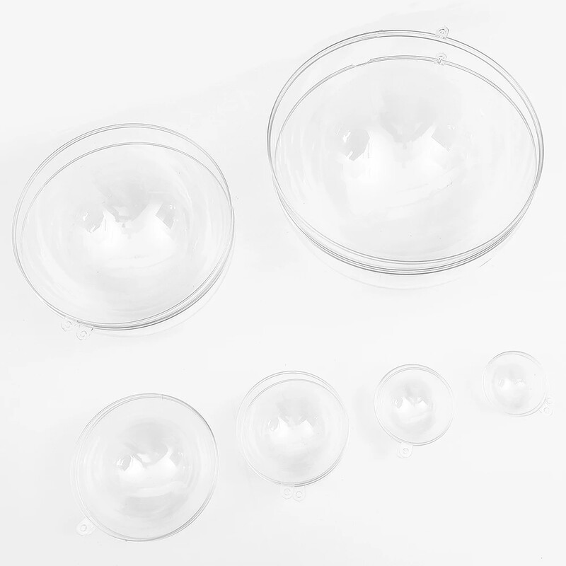 10 gab Ziemassvētku caurspīdīga bumbiņa, plastmasas Ziemassvētku eglītes, atvērta lodīšu kaste, rotājums kāzu dāvanai kāzu dāvanai, mājas dekorēšanai