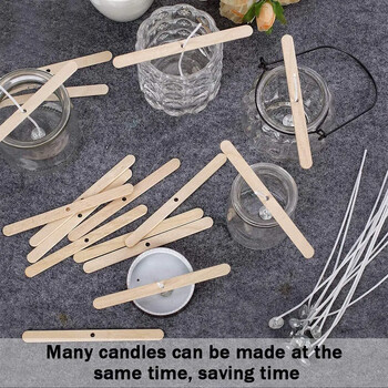 Candle DIY Craft Εργαλεία κατασκευής κεριών Ξύλινη θήκη με πυρήνα κεριού Αυτοκόλλητα φιτίλι διπλής όψης για εργαλεία κατασκευής κεριών