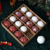 Ornamente pentru mingi de Crăciun, set de 16 bucăți de ornamente pentru brad de Crăciun cu buclă de agățat, decor pentru agățat de Crăciun pentru petrecerea de vacanță acasă