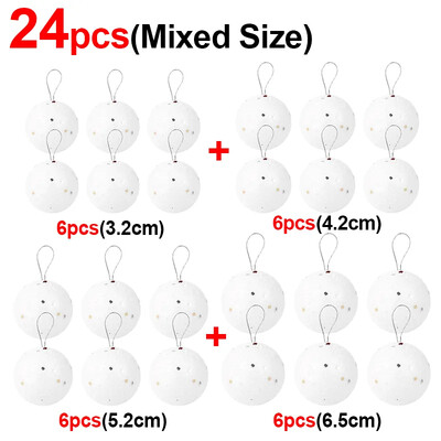 Mingi de Crăciun din spumă albă Ornamente pentru brad de Crăciun agățat bile de vacanță, Anul Nou, petrecere de nuntă, accesorii pentru decorarea casei