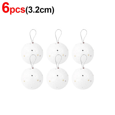 Mingi de Crăciun din spumă albă Ornamente pentru brad de Crăciun agățat bile de vacanță, Anul Nou, petrecere de nuntă, accesorii pentru decorarea casei