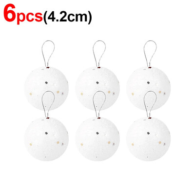 Mingi de Crăciun din spumă albă Ornamente pentru brad de Crăciun agățat bile de vacanță, Anul Nou, petrecere de nuntă, accesorii pentru decorarea casei