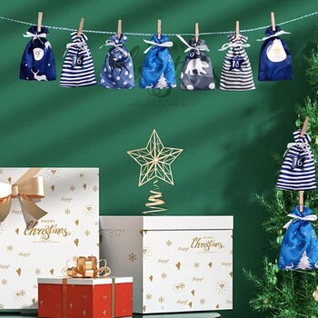 Advent Calendar Gift Bag Set 24 τμχ/σετ DIY Christmas Advent Calendar Χριστουγεννιάτικη κούκλα Άγιος Βασίλης Καλά Χριστούγεννα Navidad παιδί δώρο