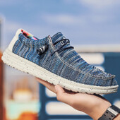 2022. gada vasaras apavi vīriešiem Kanvas slinki laivu apavi āra kabrioletiem, slīdošiem apaviem, modes ikdienas neslīdošie apavi ar plakanu klāju