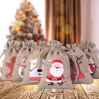 24 τμχ Christmas Advent Calendar Gift Bag