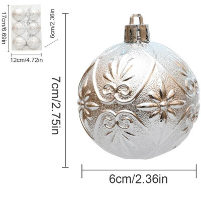 6 ΤΕΜ 6 εκ. Χριστουγεννιάτικα στολίδια χριστουγεννιάτικου δέντρου κρεμαστά μενταγιόν στεφάνι τζάκι Διακοσμητικά 2025 Πρωτοχρονιάτικο Δώρο Navidad