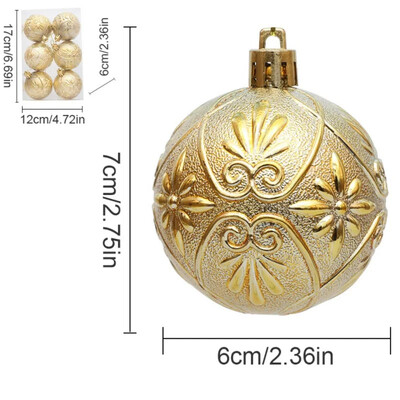 6 ΤΕΜ 6 εκ. Χριστουγεννιάτικα στολίδια χριστουγεννιάτικου δέντρου κρεμαστά μενταγιόν στεφάνι τζάκι Διακοσμητικά 2025 Πρωτοχρονιάτικο Δώρο Navidad