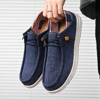 Ανδρικά παπούτσια Slip on Canvas Loafers Άνετα φλατ για περπάτημα για άντρες Dude Soft Moccasins Sneakers Καλοκαιρινό