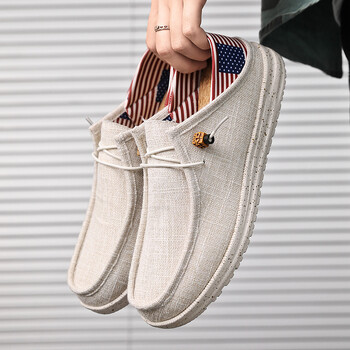 Ανδρικά παπούτσια Slip on Canvas Loafers Άνετα φλατ για περπάτημα για άντρες Dude Soft Moccasins Sneakers Καλοκαιρινό