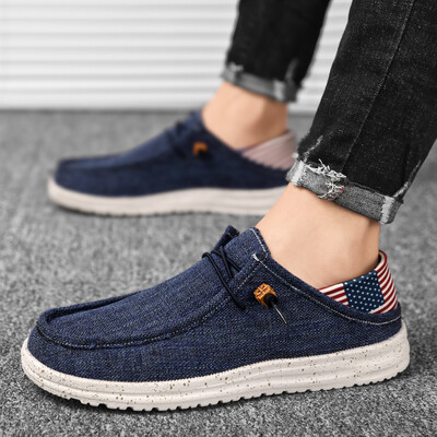 Ανδρικά παπούτσια Slip on Canvas Loafers Άνετα φλατ για περπάτημα για άντρες Dude Soft Moccasins Sneakers Καλοκαιρινό