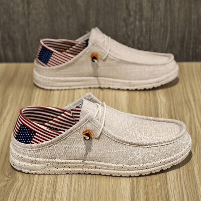 Ανδρικά παπούτσια Slip on Canvas Loafers Άνετα φλατ για περπάτημα για άντρες Dude Soft Moccasins Sneakers Καλοκαιρινό