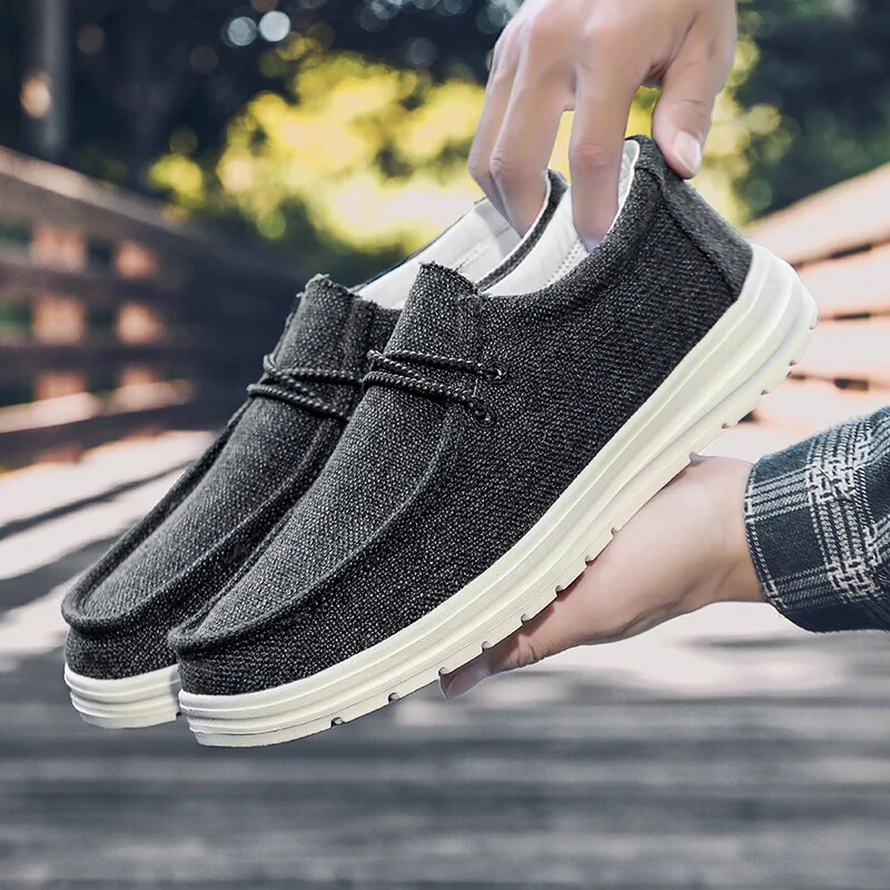 Pantofi ocazional pentru bărbați Mocasini de pânză respirabili Bărbați noi pantofi confortabili pentru mers în aer liber Mocasini clasici pantofi pentru bărbați de vară