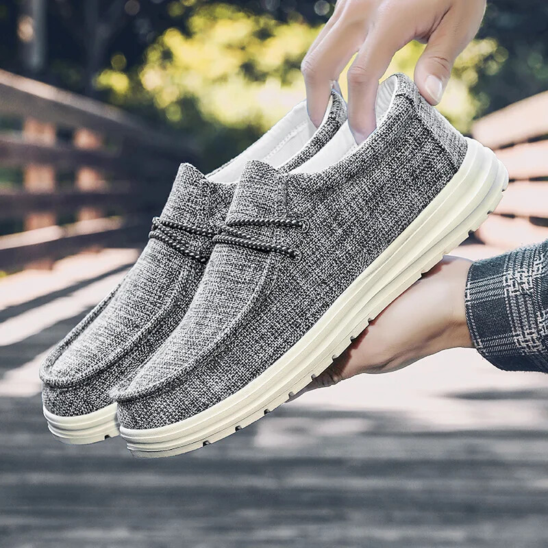 Pantofi ocazional pentru bărbați Mocasini de pânză respirabili Bărbați noi pantofi confortabili pentru mers în aer liber Mocasini clasici pantofi pentru bărbați de vară