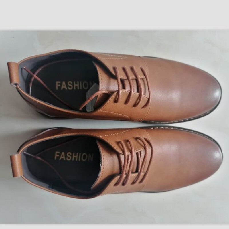 Ανδρικό ανελκυστήρα 6 εκατοστών, δερμάτινα casual παπούτσια Κρυφό τακούνι Ανδρικό ανελκυστήρα Ένθετα αυξάνοντας το ύψος Ανδρικά Brogue Loafers