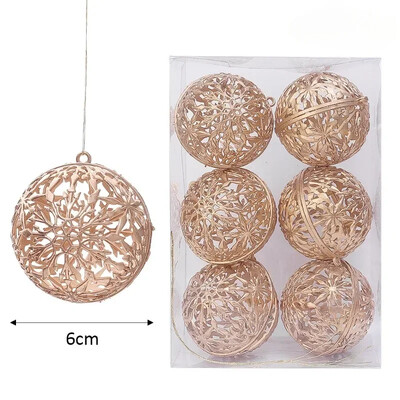 Vianočné trblietavé ozdobné gule, červené zlato, duté vianočné stromčeky, závesné prívesky, detské hračkárske gule, domáce novoročné párty dekorácie