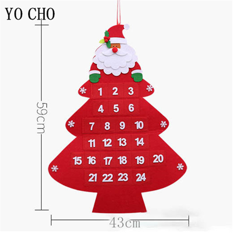 Karácsonyi 24 napos függő adventi naptár Piros-fehér Mikulás Design Nem szőtt karácsonyi visszaszámláló dekoráció Weihnachtskalender