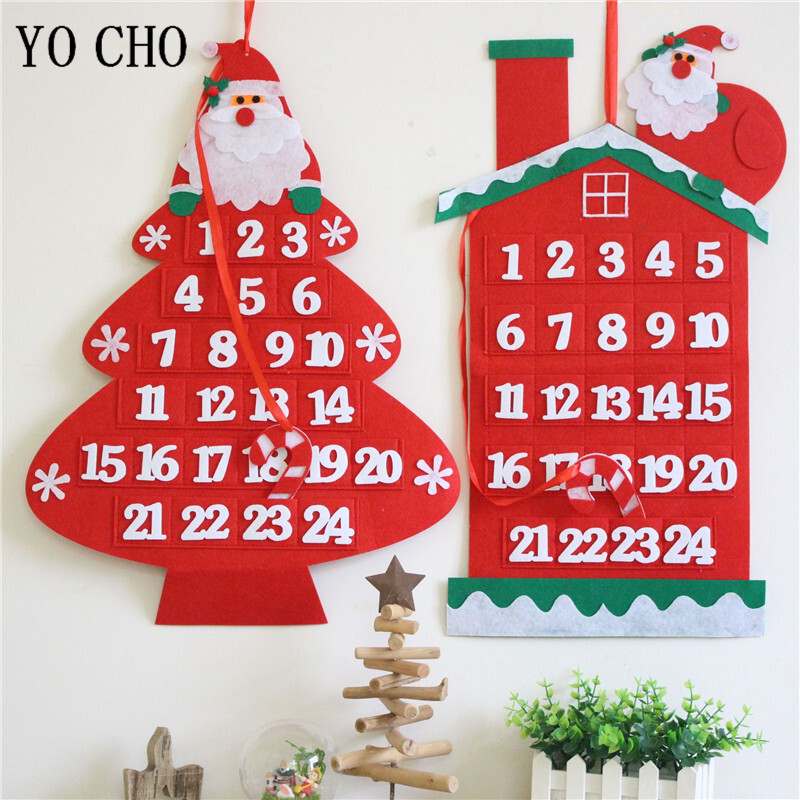 Karácsonyi 24 napos függő adventi naptár Piros-fehér Mikulás Design Nem szőtt karácsonyi visszaszámláló dekoráció Weihnachtskalender